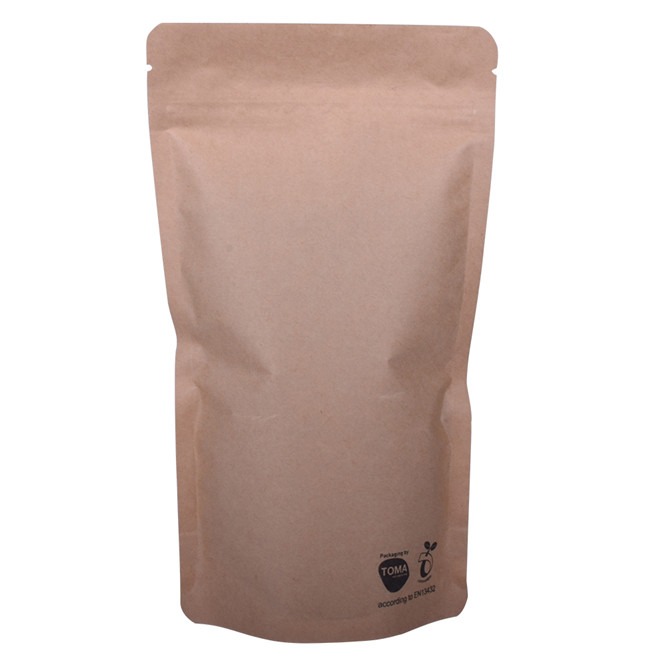 Hot Sale Biodegradable Laminated Kraft Paper Food Standup Packaging