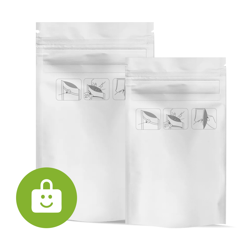 resealable stand up pouch with cr zipper