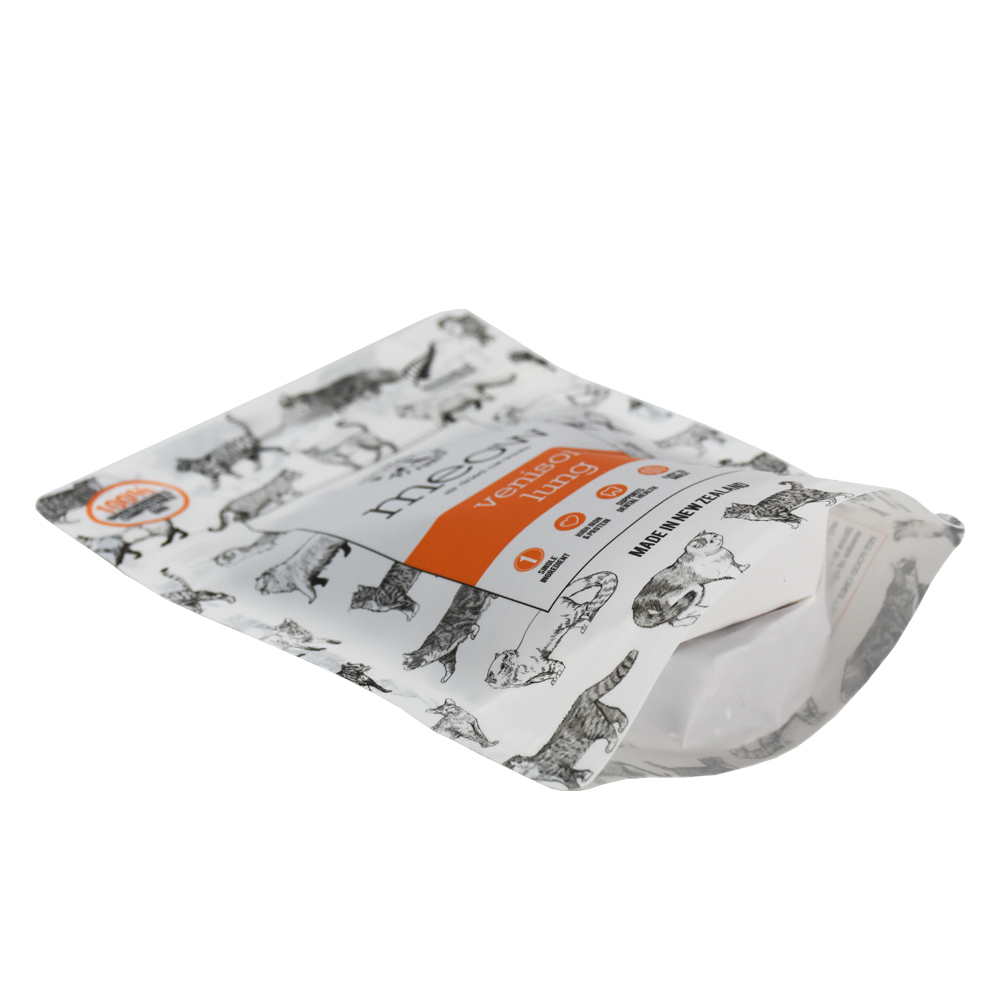 100% Biodegradable Home Compostable Stand Up Air Dried Cat Treats Packaging Bag with Ziplock