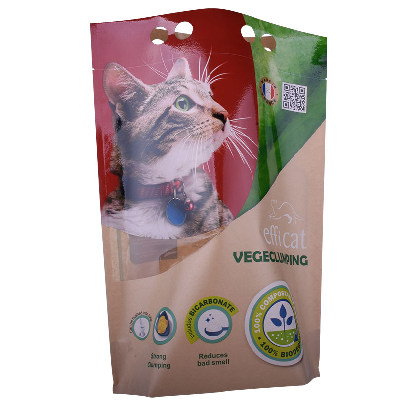 Certified Compostable Biodegradable Cat Food Bags with Double Hanging Hole Wholesale in Canada
