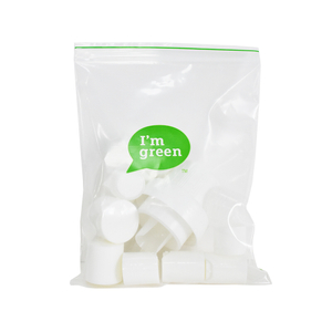 Bio-Based Green LDPE Clear Flat Pouch with 100% Recyclable Zipper