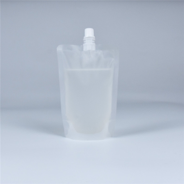 Custom recycled poly plastic bags with spout for liquid products - Buy ...