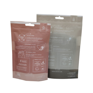 Resealable Ziplock Kraft Paper Clothes Packing Plastic Bag for Clothes Pouches Printing